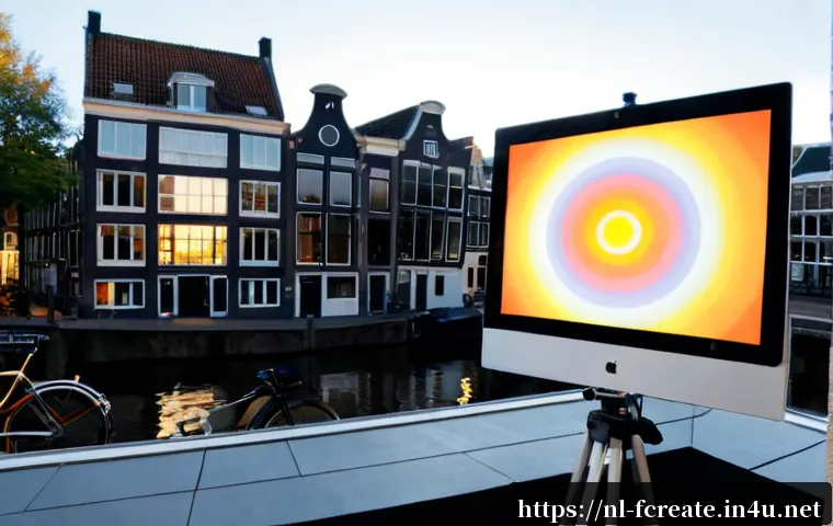 크리에이티브 AI  예술의 미래 - Photorealistic contemporary art studio in Amsterdam, a Dutch digital artist collaborating with an AI...
